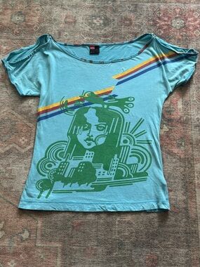 Diesel Rare Blue Y2K Top Size Medium